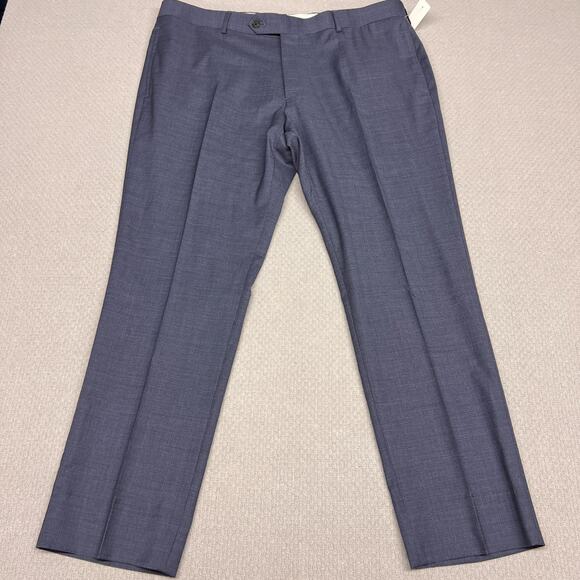 Brooks Brothers 1818 Classic Pants Mens 40x30 Wool Blue Reda 1865 Italian Formal - Picture 1 of 12